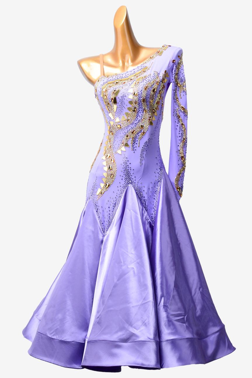 Permino lilac Standard dress with crystanl AB and mirror stone - PerminoDesign