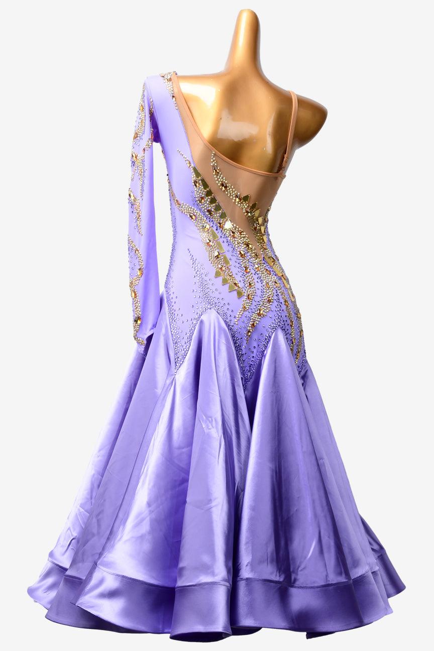 Permino lilac Standard dress with crystanl AB and mirror stone - PerminoDesign